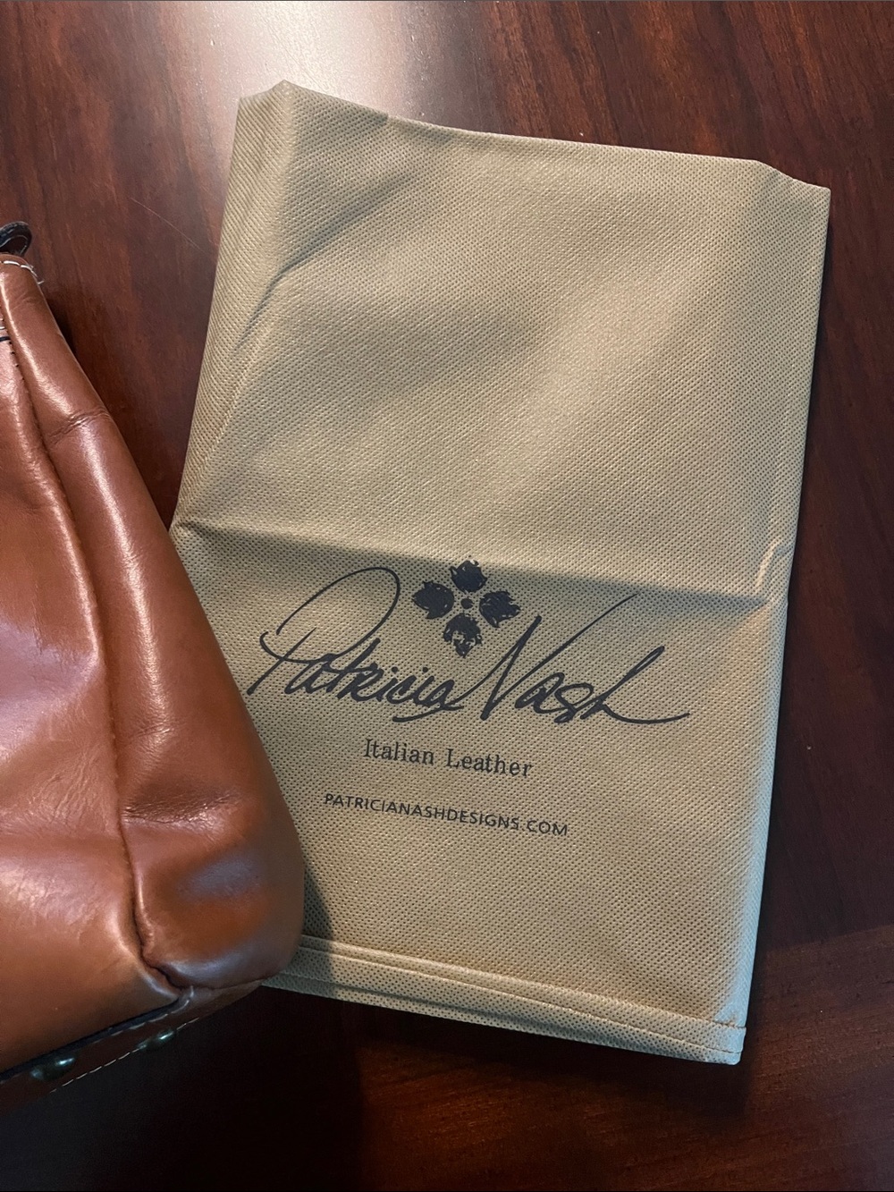 Patricia Nash Poppy Tote Chestnut Tan Brown Leather Bag - Picture 9 of 9